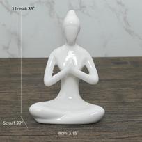 Elegantiška keramika Jogos pozos Merginos Moterys Figūrėlės Porcelianinė Ledi Figūrėlė Statula Skulptūra Jogos Studija Namų Dekoras Ornamentai Dovanos