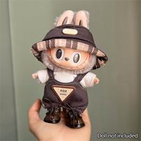 Madingi drabužiai Ropa Labubu Drabužiai Apranga Lėlės Aksesuarai 15/17 cm Labubu V2 V1 Pliušinei Lėlei Kombinezonas su petnešomis NO DOLL gray