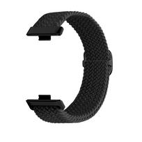 Pintas nailoninis laikrodžio dirželis Huawei Watch Fit 3 išmaniajam apyrankiui, pintas elastingas pynimo apyrankė Huawei fit4 pro dirželiui For Huawei Fit 3 4 juoda