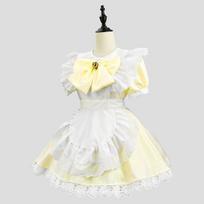 Mielas Lolitos Zuikutės Mergaitės Cosplay Juodai Baltas Tarnaitės Kostiumas Graži Suknelė Moteriškas Sijonas L šviesiai geltonos spalvos