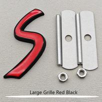 3D metalinis logotipas S emblema automobilio lipdukas priekinių grotelių ženklelis Mini Cooper S R50 R53 R56 R57 R58 R60 F56 JCW Clubman aksesuarai Grille Red Black red