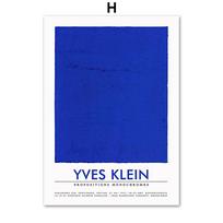 Abstraktus Vasarely Matisse Plakatas Kraft Klubas Baras Sienos Menas Drobės Tapyba Vintažiniai Plakatai Spaudiniai Miegamojo Darbo Kambario Dekoras 30x40cm No Framed blue