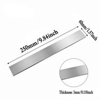 1 vnt. 304 nerūdijančio plieno plokščia juosta, patvarios universalios apdailos juostelės, lengvai formuojamos „pasidaryk pats“ projektams, virtuvei, namų remontui 3x40x250mm
