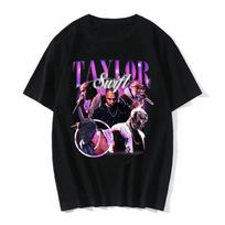 Juokingi Kanye West moteriški marškinėliai Moteriški vintažiniai Hip Hop Rap stiliaus marškinėliai Vyrams Moterims trumpomis rankovėmis marškinėliai Streetwear Oversized M black