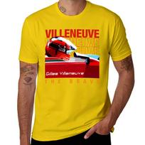 Gilles Villeneuve šalmas F1 legenda Marškinėliai berniukui naujas leidimas per dideli marškinėliai vyrams L red