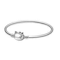 925 Sidabro Hello Kitty Odinė Apyrankė Moterims Meškiukas Gyvatė Papuošalai Dovanų Aksesuarai Apyrankė 18cm white