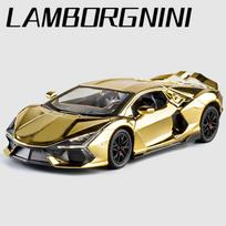 1:24 Lamborghini Revuelto Galvanizuoto Lydinio Modelinis Automobilis Žaislas Metalo Liejinio Žaislai Su Garsu Ir Šviesa Automobiliniai Žaislai Vaikams Transporto Priemonė auksas