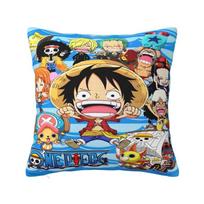 Individuali „Vienas gabalas“ Luffy anime pagalvės užvalkalas 45x45cm Pirato kaukolė Manga Minkštos Šiaurės šalių pagalvės 30cmx30cm black