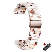 Skaidrus dervos dirželis skirtas Huawei Watch GT5/4 GT3/5pro 46mm, Samsung Galaxy Watch 6 3 45mm, Gear S3 Moteriškas dirželis Seiko 22mm 20mm white