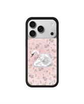 Lauko gėlės INS Braškių vyšnių telefono dėklas 17 12 13 14 Pro Max Plus 16 15 pro 3D WF Baleto bateliai Mielas gulbės apsauginis dangtelis for iPhone 17
