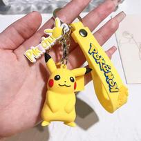 Pokemon Raktų pakabukas Pikachu Anime Mielas Veiksmo figūrėlė Animacinis Mados Charmander Psyduck Lėlė Raktų pakabukas Automobilio Maišelio Papuošalai Vaikų Dovanos brown