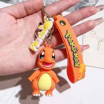 Pokemon Raktų pakabukas Pikachu Anime Mielas Veiksmo figūrėlė Animacinis Mados Charmander Psyduck Lėlė Raktų pakabukas Automobilio Maišelio Papuošalai Vaikų Dovanos orange