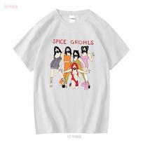 Spice World marškinėliai Grohls žaidimo įkvėpti 90-ųjų S 4XL ilgomis arba trumpomis rankovėmis vintažiniai skalbti universalūs gatvės drabužiai vyrams patogūs M white