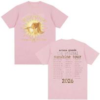 Ariana Grande Eternal Sunshine Tour 2026 Grafinis Marškinėlis Vyrams Moterims Harajuku Mada Vintage Dydelis Medvilninis Gatvės Stiliaus Marškinėlis S beige