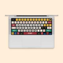 Macbook Air / Macbook Pro M1 M2 M3 M4 M5 Klaviatūros Apsauginė Plėvelė / Spalvotas Spausdinimas Mikro Matinė Minkšto Popieriaus Klaviatūros Lipdukai Klaviatūros Apsaugotojas Macbook Pro 13-A2251/A2289 black