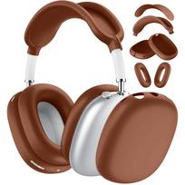 4-in-1 Apsauginis dėklas rinkinys AirPods Max 1/2 - Skaidrios ausinės dalys + Silikoninis galvos lankelis ir ausinių pagalvėlės airpods max 1/2 generation universal