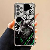 Anime One Piece Zoro minkštas telefono dėklas, skirtas Samsung Galaxy A52 A55 A16 A24 A21s A33 A35 A36 A25 A26 A15 A13 Galaxy A56