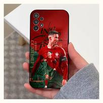 Futbolo R-RoNalDO-CR7-ES dėklas Samsung S22,S21,S9,S25,S24,S23,Ultra,FE,S20,S10,Plus,Lite, minkštas silikoninis, juodas Samsung S20fe