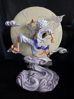 Luffy Anime One Piece Figūrėlė Luffy Gear 5 Veiksmo Figūrėlės Anime One Piece Statula Monkey D. Luffy PVC modelis žaislas Dovana vaikinui balta