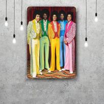 Jackson 5 Dekoravimas Vintažiniai Metalo Ženklai Skardos Ženklai Kapitonų Plakatas Dekoravimas Barui Pub'ui Klubui Vyriškam Kambariui Sienų Dekoras 20x30cm（7.8x11.8inch） yellow