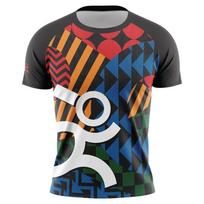 Madingas Mauricijaus T-shirt vyrams 3D spausdintas futbolo T-shirt vasarinis trumpomis rankovėmis sportinis fitneso T-shirt apvalia iškirpte viršūnės XXS black