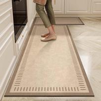 Virtuvės vandeniui atsparus kilimėlis Pvc odos grindų kilimėlis Ilgi kilimai Neslystantys pėdų kilimėliai Smėlio spalvos minimalistinio stiliaus namų dekoravimo kilimas 40x120cm
