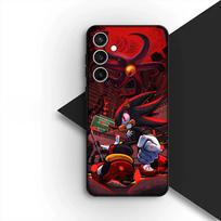 Dėklas Samsung Galaxy A35 A36 A55 A26 A05 A06 A14 A50 A51 A53 A54 A12 A13 A23 Telefonui Dėklas Ežiukas S-Shadows-S-Sonics-Plakatas Galaxy A54 5G black