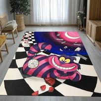 Alisa stebuklų šalyje Animacinis Česhyro katinas Svetainės neslystantis kilimėlis Minkštas kilimas miegamajam, žaidimų kambariui, sofai, namų dekoras Durų kilimėlis 40x60cm white