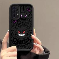 P-Pokemonų Anime Gengar dėklas Samsung Galaxy A55 dėklams A35 A13 A54 A53 A52 A34 A33 A32 A21S A14 A23 A24 A51 A71 telefono dangtelis Samsung A13 5G black