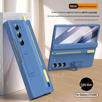 Samsung Z Fold 7/6/5/4 Full Coverage Case with Bracket & Retractable S Pen Slot SM-Z FOLD8 Ultra white