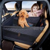 Universali šuns automobilio sėdynė Neslystanti Didelės erdvės automobilio sėdynės krepšys Vandeniui atsparus Kvėpuojantis tinklelis Saugos sėdynė augintiniams Lauko stovyklavimui juoda