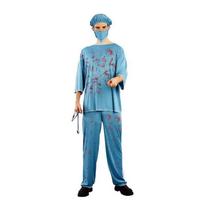 Siaubingai realistiškas kruvinas slaugytojos kostiumas Helovino vakarėliams ir Cosplay renginiams Male Doctor gray