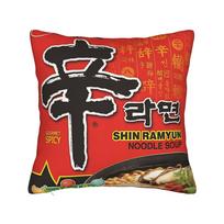 Nongshim Shin Ramyun (Spicy) Pillow Case Comfy Pillow Cover For Sofa Car Home Decor Novelty Pillowcases Peach skin 35*35(CM)-1Pcs