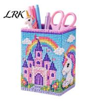 Educational Craft Supplies 3D Beaded Pen Holder Kit, DIY Tiny Pencil Bead Embroidery Kit Organizer Beading Crafts, Cute Art Handmade Gift for S