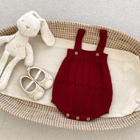 Baby Girl Spring Autumn Knit Cardigan And Pom Pom Romper Suspender Two Piece Set 100 gray