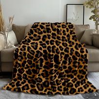 NAUJOS Super minkštos koralinės vilnos flanelinės antklodės su leopardo dryžiais, sofa-lova, lovatiesė, languotos antklodės Size: 180*230cm, Weight: 230 GSM brown