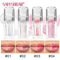 4pcs Color-Changing Lip Oil Set Gloss Shimmer Hydrating Plumping Lip Tint Moisturizing Anti-Drying Lip Care Makeup for Women 4pcs white