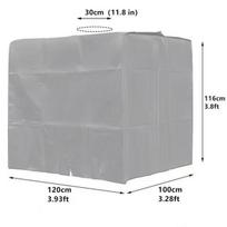 IBC 1000L Lauko vandens rezervuaro izoliuotas dangalas - Vandeniui ir dulkėms atsparus 1000L/120x100x116cm sidabras