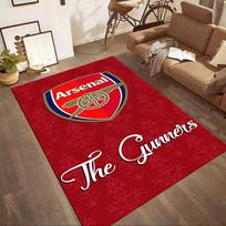 Arsenal Futbolo Komandos Koliažo Plotas Kilimas Klubo Logotipas Žaidėjo Spaudinys Neslystantis Stačiakampis Grindų Kilimėlis Futbolo Gerbėjo Svetainės Namų Dekoro Kilimas 60x90cm( 23x35in )
