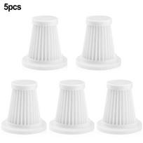 5Pcs Car Vacuum Cleaner Filter Wireless Handheld Dust Collector Washable  Air Filter Cartridge Repeatable Applicability Interior white