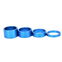 4Pcs Bicycle Headset Spacer Mtb Road Bike Headset Washer Front Stem Fork Spacer N/A mėlyna