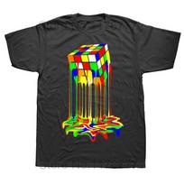 Funny Rubix Rubiks Rubics Cube Figures T Shirts Graphic Cotton Streetwear Short Sleeve Birthday Gifts Summer Style Tshirt Unisex M black