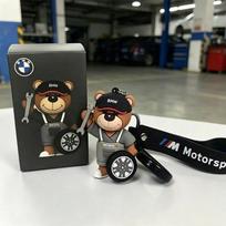 Automobilio lipdukas 3D animacinis meškiukas Silikoninė lėlė Raktų pakabukas Mini žaisliukas Pakabukas Madingas krepšio pakabukas Automobilio interjero dekoras Aksesuaras BMW mkbn20 msre9 juoda