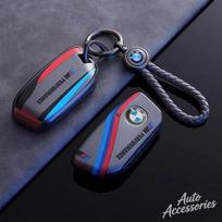 Automobilio rakto dėklas Apsauginis apvalkalas BMW 1 2 3 5 7 serijai X1 F48 X3 G20 X4 X5 G05 X6 F16 M40i M440i G02 G31 G23 F34 F15 Raktų pakabukas bzdf48 black