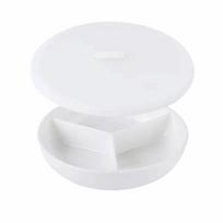 Balta padalinta maisto lėkštė 3 skyriai Užkandžių padėklas Keraminė salotų lėkštė Ryžių viryklė Plate with Lid