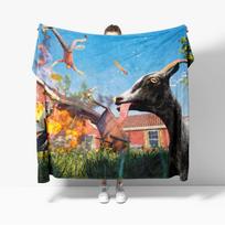 Goat Simulator Be funny Flannel Blanket for Sofa Decoration Trick hilarious play pranks Throw Blankets For Bed Size: 130*170cm, Weight: 230 GSM