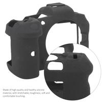 Digital Camera Black Lychee Pattern Silicone Cover Protective Casing for Canon EOS R5 black