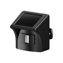 Waterproof Solar-Powered Outdoor Driveway Alarm Sensor & Doorbell Reminder Driveway Sensor and Receiver Kit black
