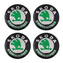 4 vnt. 56 mm automobilio ratų lipdukai Automobilio centrinio rato dangtelio lipdukas Skoda Octavia MK2 MK3 A7 Karoq Kodiaq Superb Rapid Fabia priedams gray