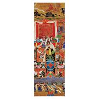 Buddha Statues Wall Decoration Tibetan-style Ethnic Hanging Ornaments Tapestry Wall Hanging Meditation Religion Art Tapestry 40x120cm brown